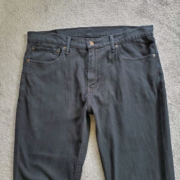 Levis 511 Jeans Mens 36x32 black Slim Straight Stretch Denim - Picture 3 of 14
